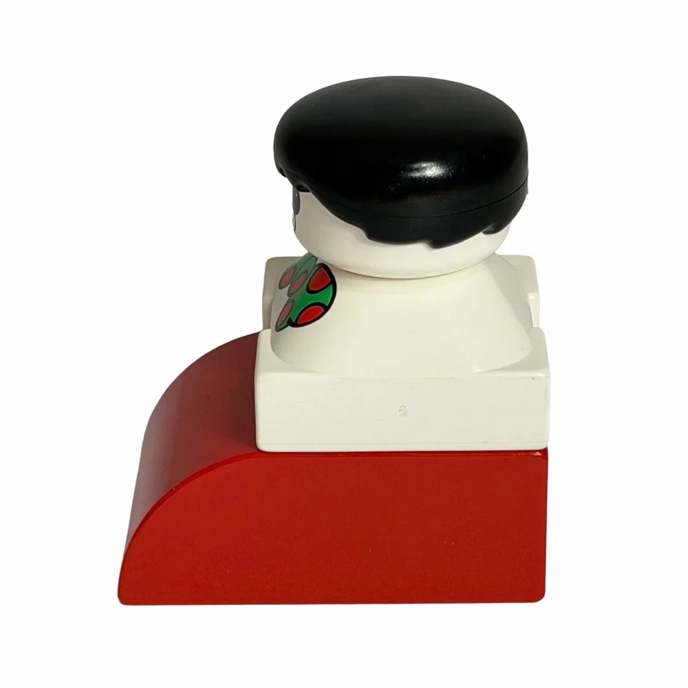 Vintage LEGO DUPLO Clown Brick 2327pb18 and Red Curved Brick 2302 | Set of 2